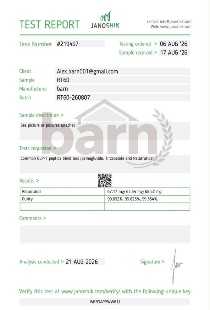 Certificate of Analysis for ZZ Simple Demo